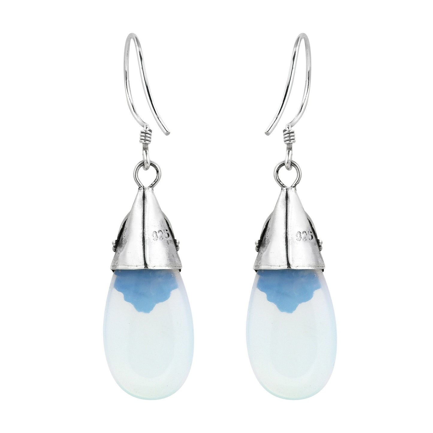 White Moonstone Earrings