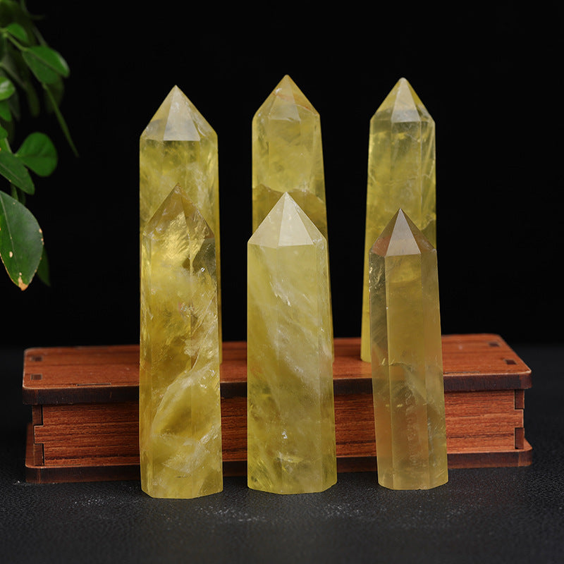 Single-pointed Hexagonal Prism Citrine Rough Stone