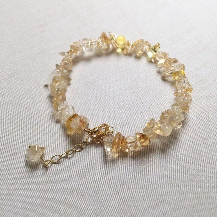 Natural Citrine Crushed Stone Bracelet