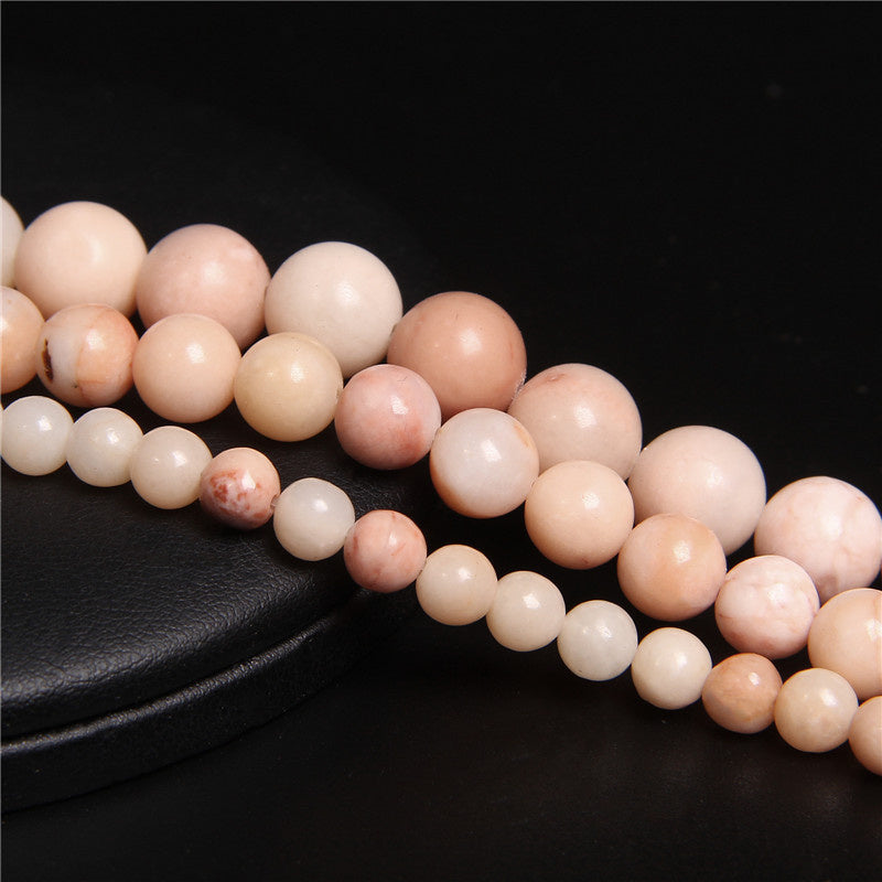 Natural Pink Aventurine Loose Crystal Round Beads