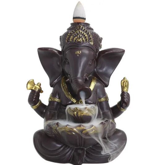 FREE SHIPPING!Ganesha Backflow Incense Burner