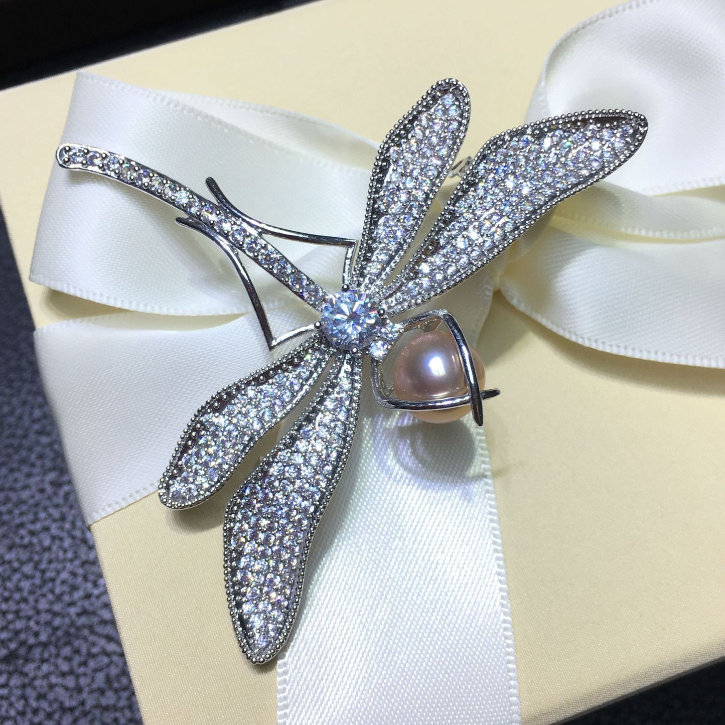 Freshwater Pearl Dragonfly Corsage Pendant