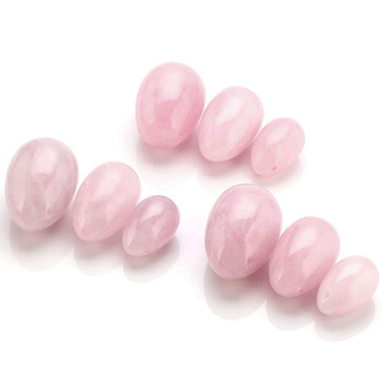 Natural pink crystal-egg shape