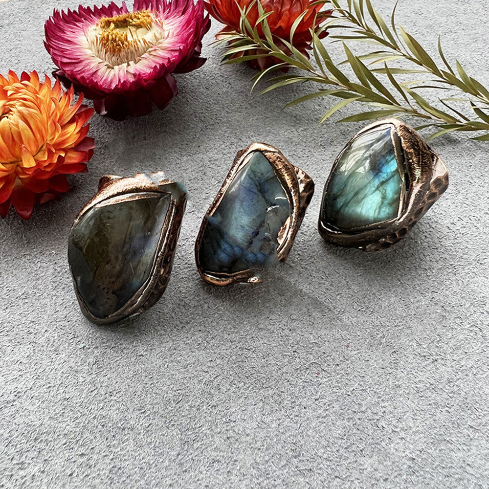 Natural Labradorite Ring