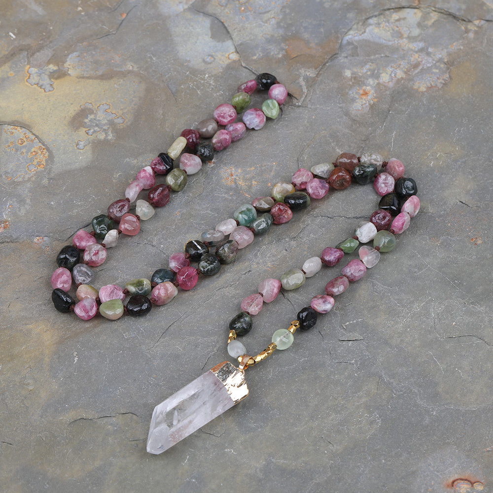 Natural Rainbow Fluorite Mara Necklace Beads