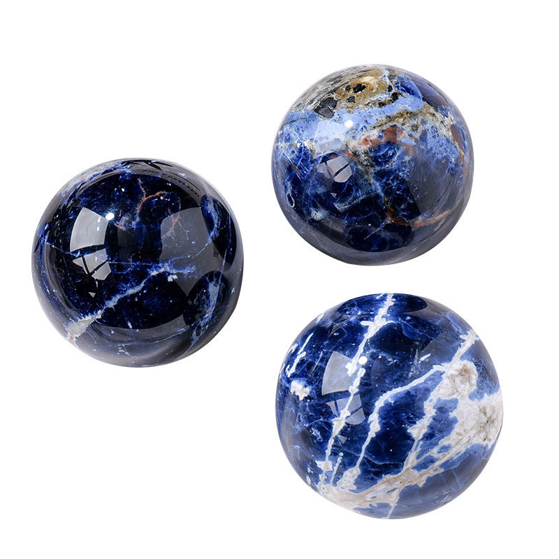 Natural Crystal Blue Stone Crystal Sphere Ornaments