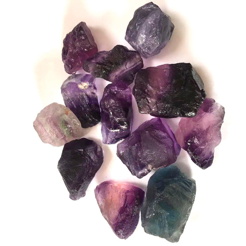 Natural Colorful Fluorite Large Grain Raw Stone