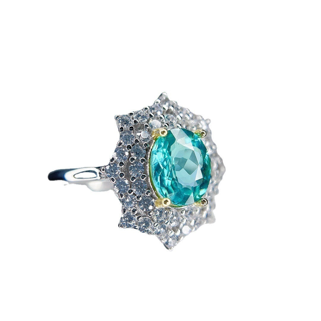 Natural Apatite Ring S925 Silver!Super Gorgeous!!Great Gift idea!!