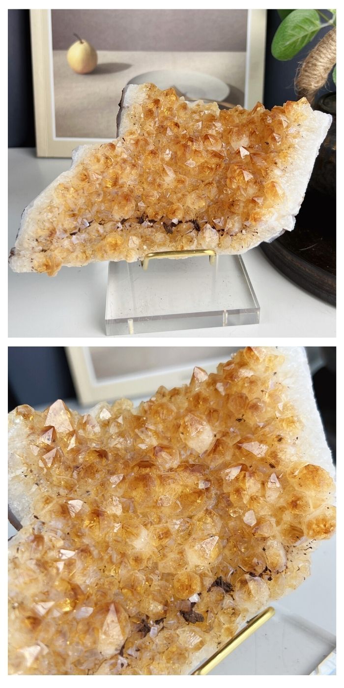 Brazilian Citrine Cluster With Delicate Pedestal