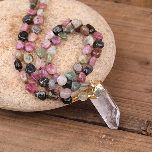 Natural Rainbow Fluorite Mara Necklace Beads