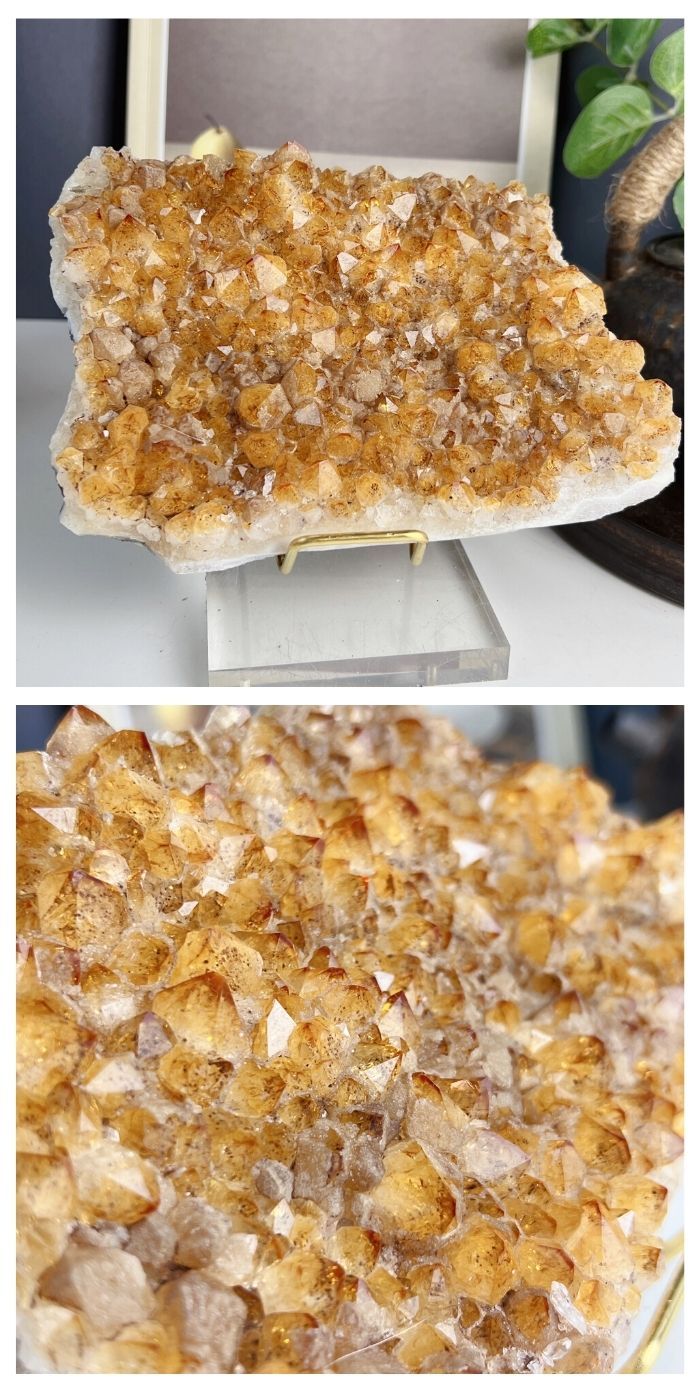 Brazilian Citrine Cluster With Delicate Pedestal