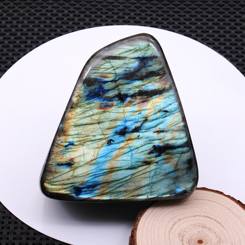 Natural Labradorite Rough Stone Ornament Crystal