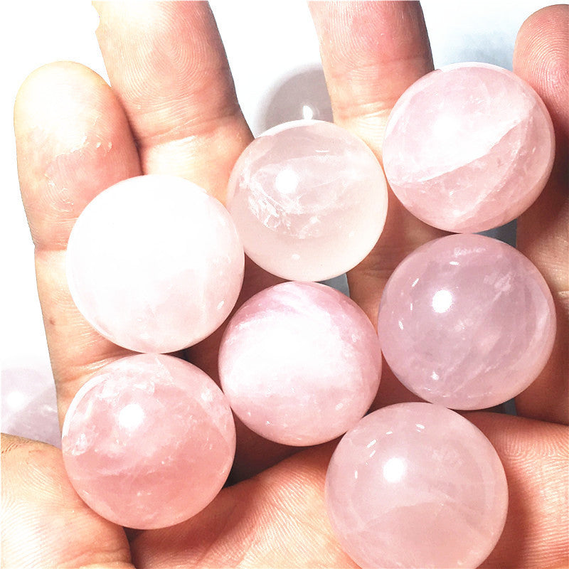 Natural Pink Crystal Sphere's