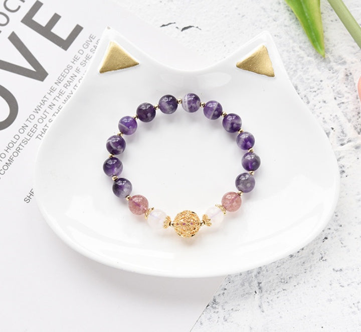 Natural amethyst bracelet