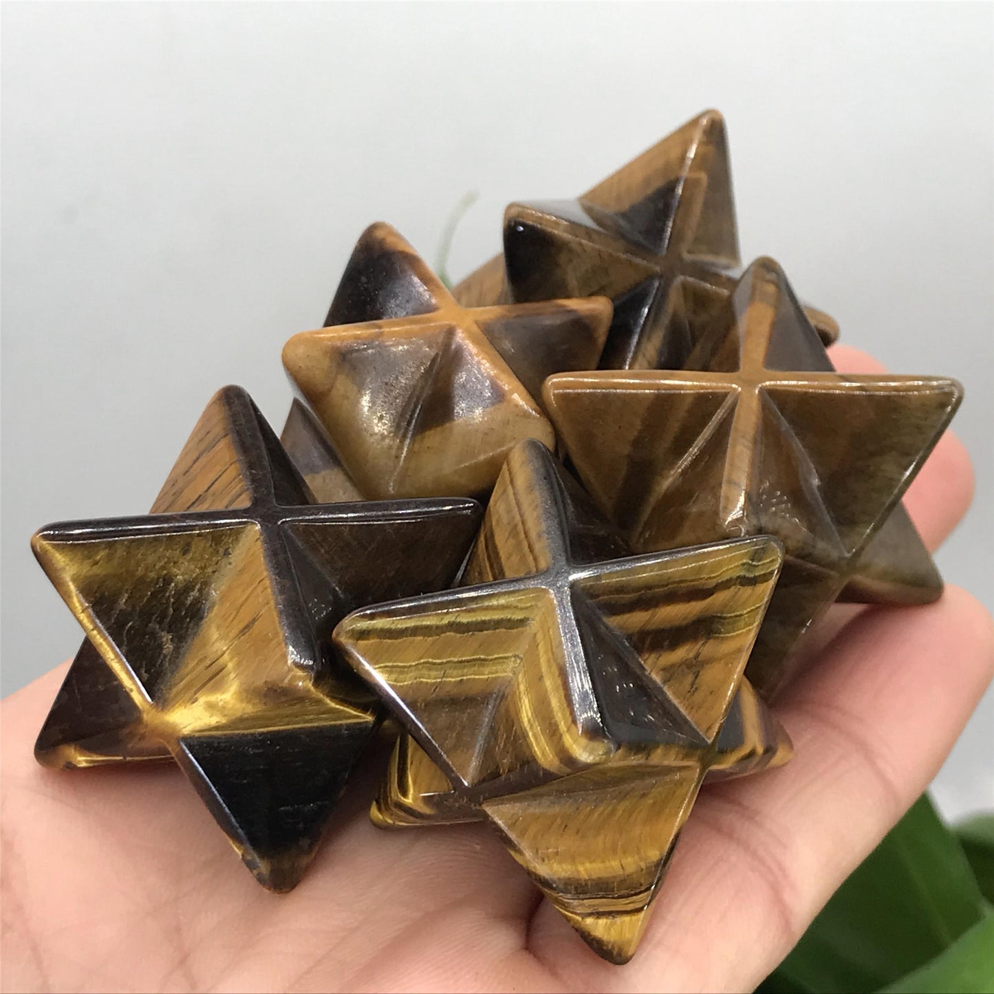 Tiger Eye Stone Merkabah Star