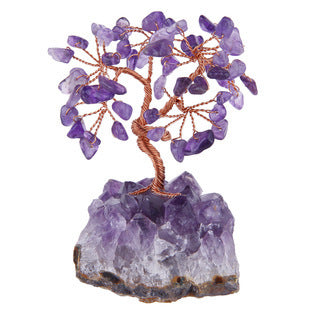 Natural Amethyst Base Weeping Willow Crystal Decoration