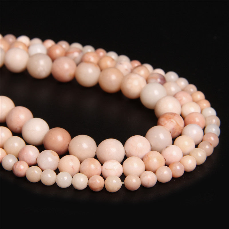 Natural Pink Aventurine Loose Crystal Round Beads