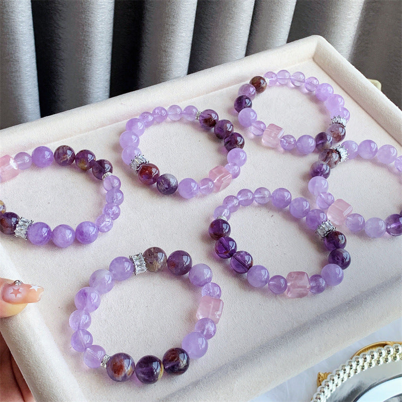 Lavender Amethyst Bracelet Single Circle