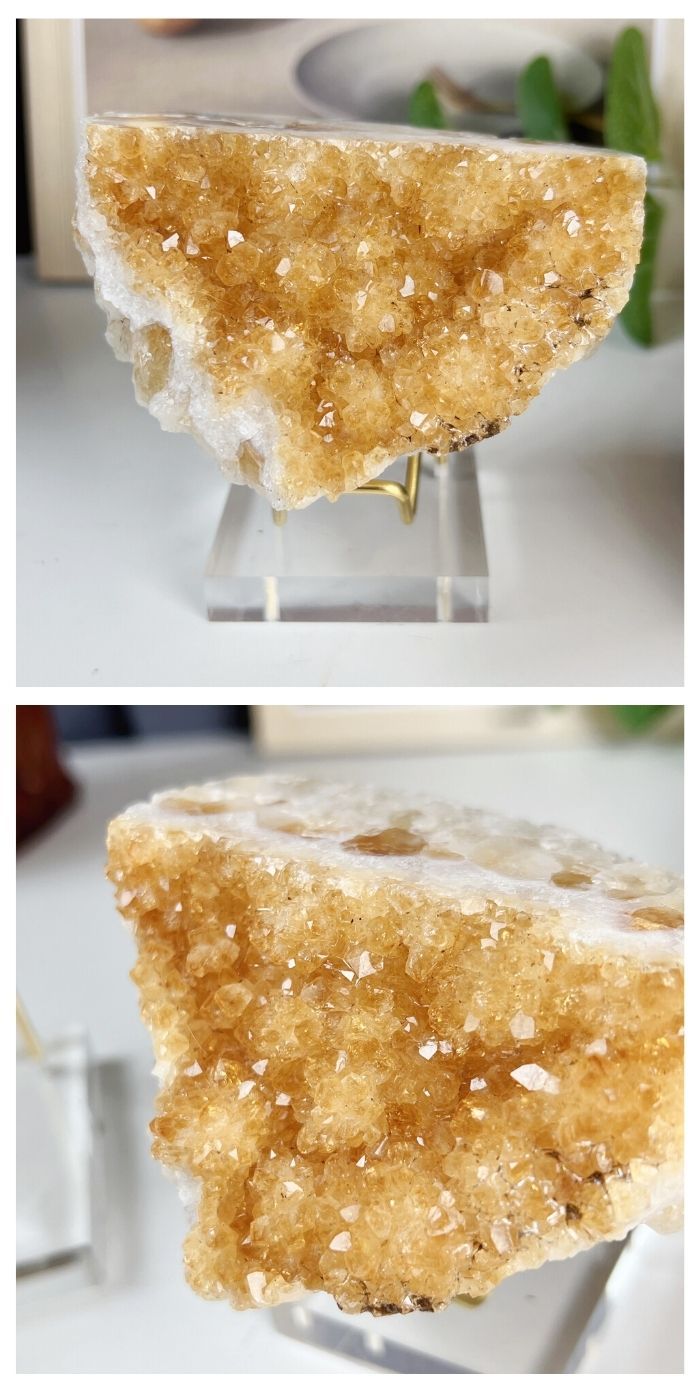 Brazilian Citrine Cluster With Delicate Pedestal