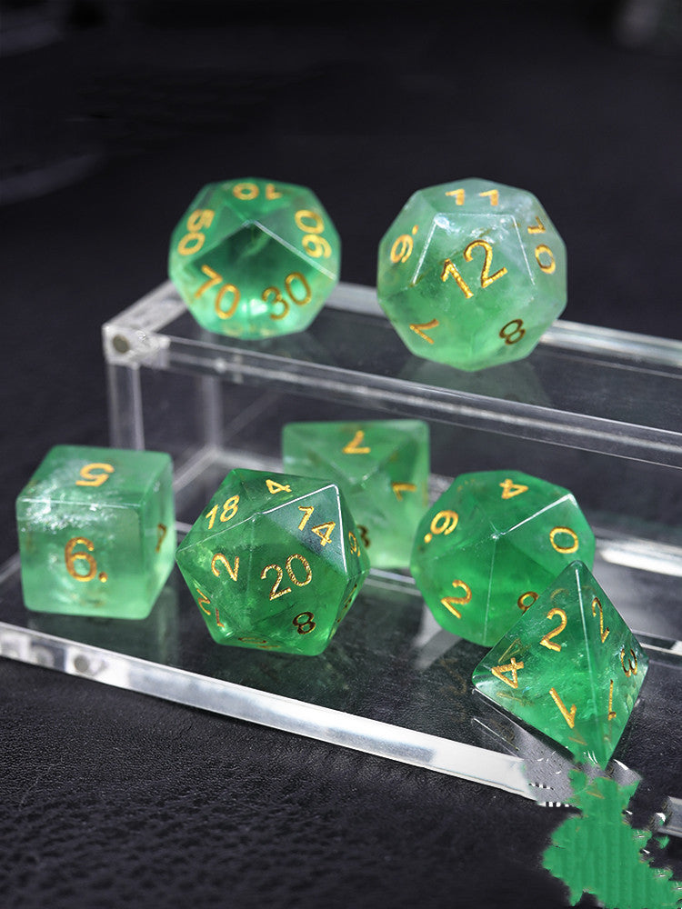 Home Fashion Natural Green Fluorite Dice