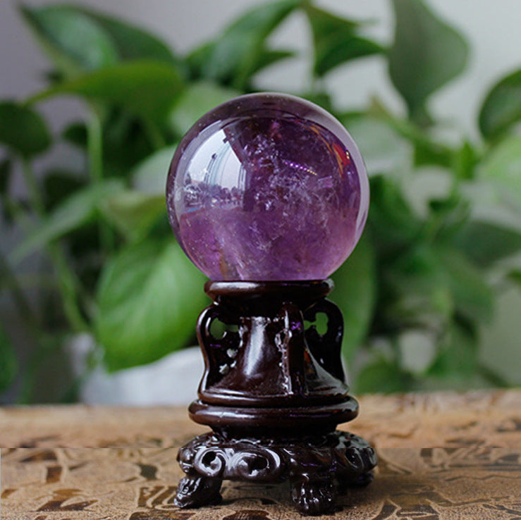 Natural,High-Grade, Brazilian Amethyst Sphere Ornaments!!Original Stone Hand Sanding!!