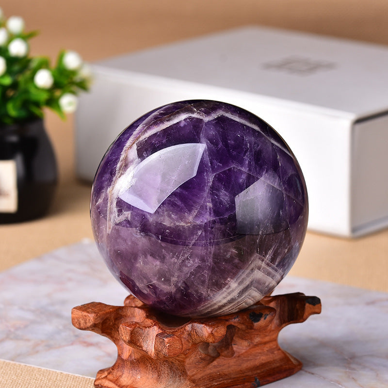 Natural Dream Amethyst Stone Ball Polishing