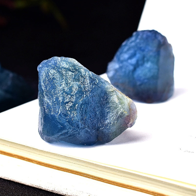 Natural Blue Fluorite Crystal Ornaments