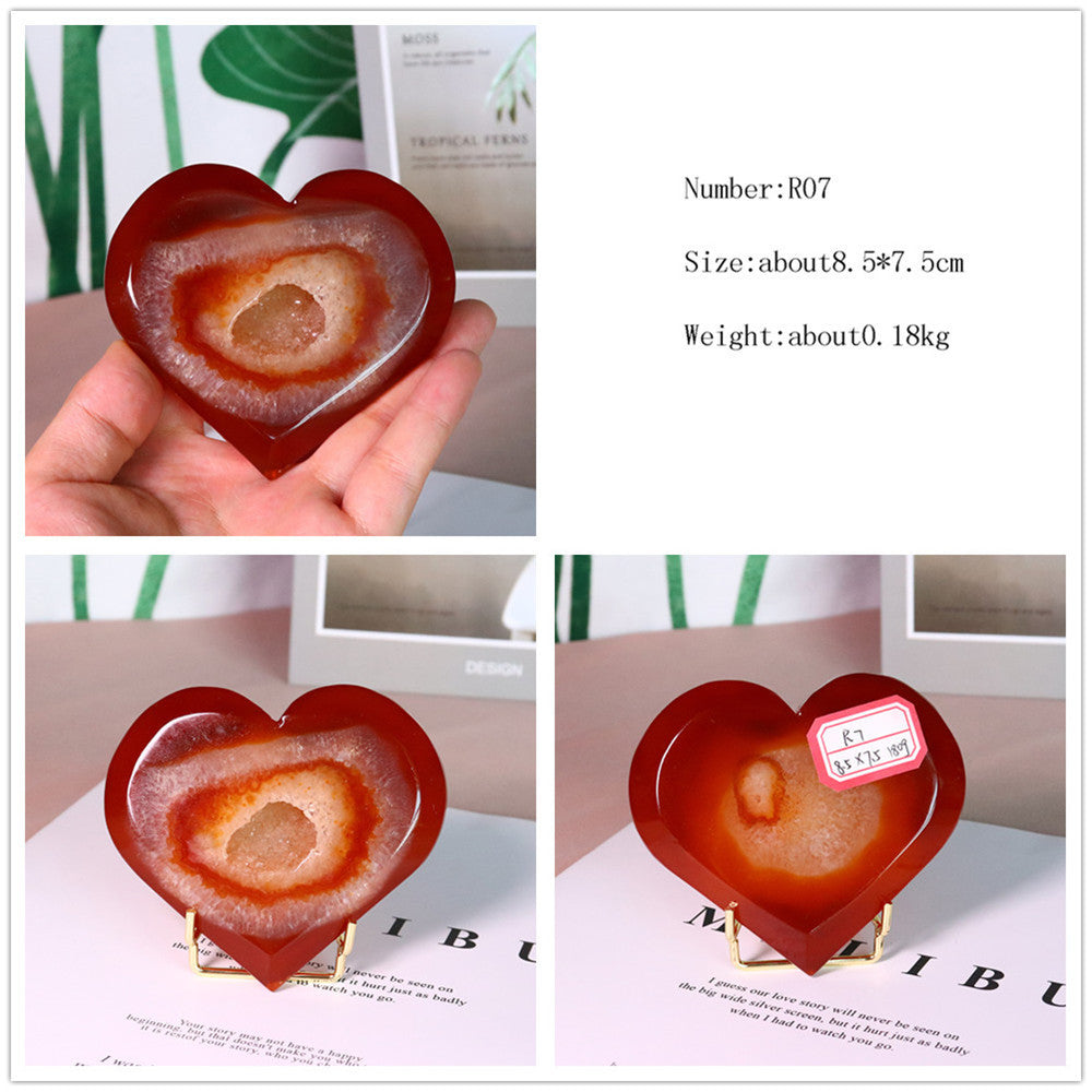 Natural Crystal Red Agate Ornaments