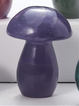 Natural Crystal Colorful Fluorite Mushroom Carving Pieces