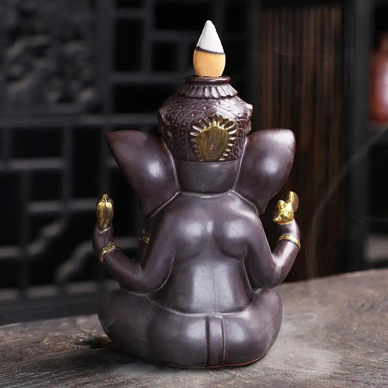 FREE SHIPPING!Ganesha Backflow Incense Burner