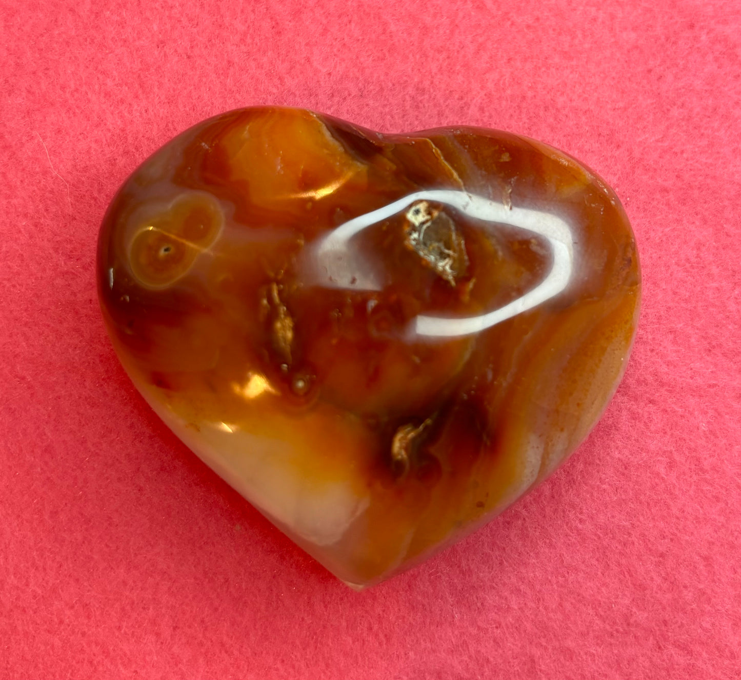 💟CARNELIAN HEART PALM STONE💟