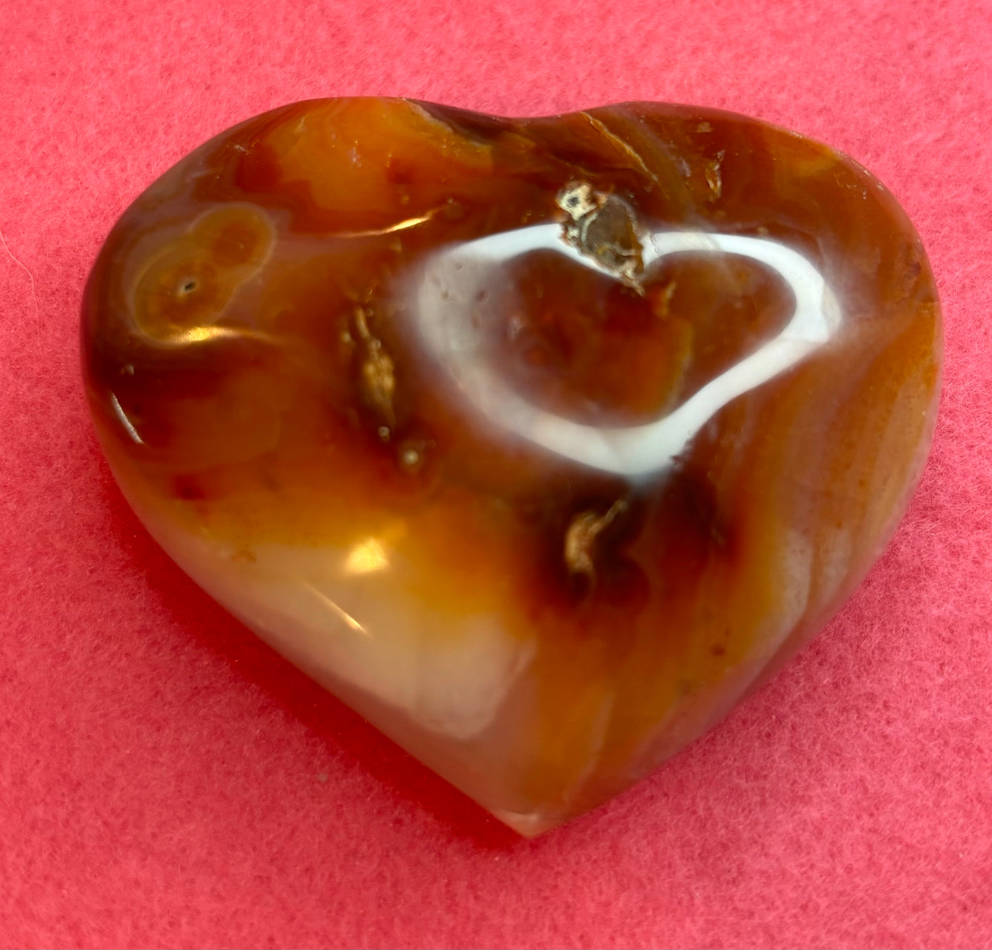 🔮✨GORGEOUS CARNELIAN HEART PALM STONE!!✨🔮