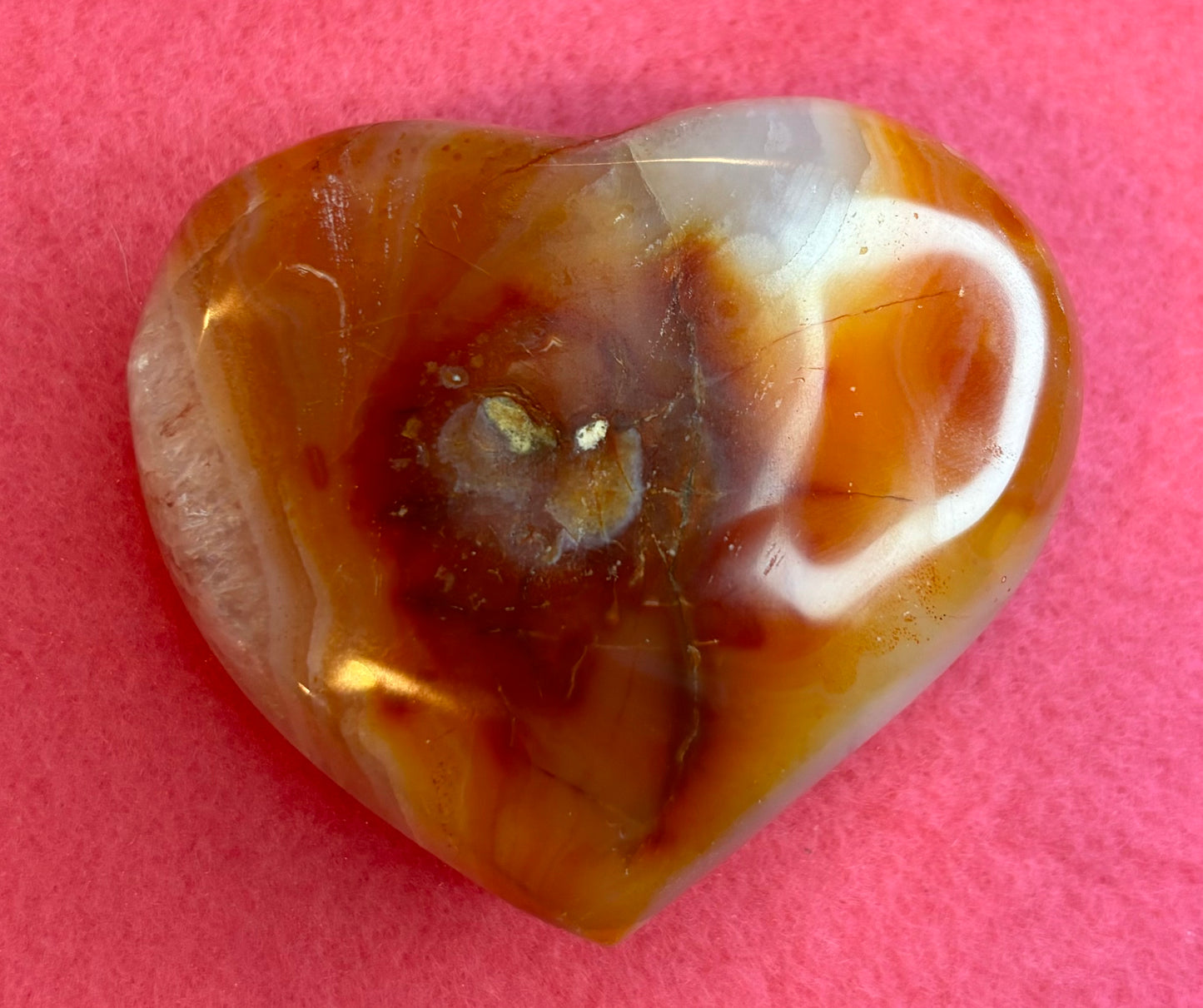 🔮✨GORGEOUS CARNELIAN HEART PALM STONE!!✨🔮