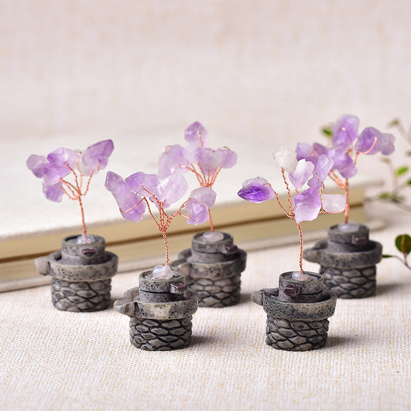 Home Decorative Adorable Amethyst Money Tree Ornaments