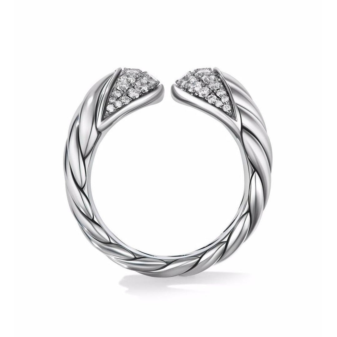 Sterling Silver Double-headed Snake Design Ring