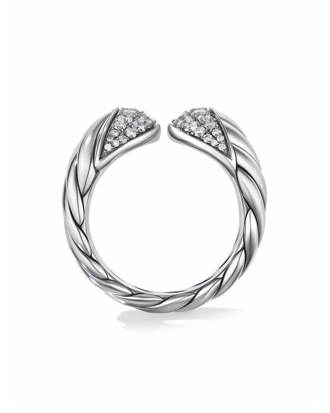 Sterling Silver Double-headed Snake Design Ring