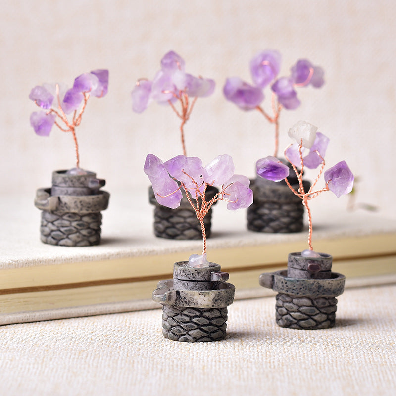 Home Decorative Adorable Amethyst Money Tree Ornaments