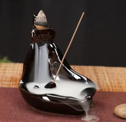 Black Ceramic Incense Burner