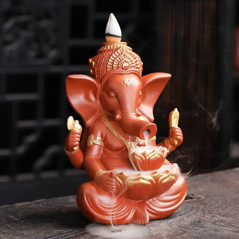 FREE SHIPPING!Ganesha Backflow Incense Burner