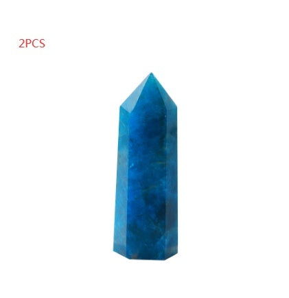 Blue Apatite Point Healing Crystal Stone Tower Reiki Energy