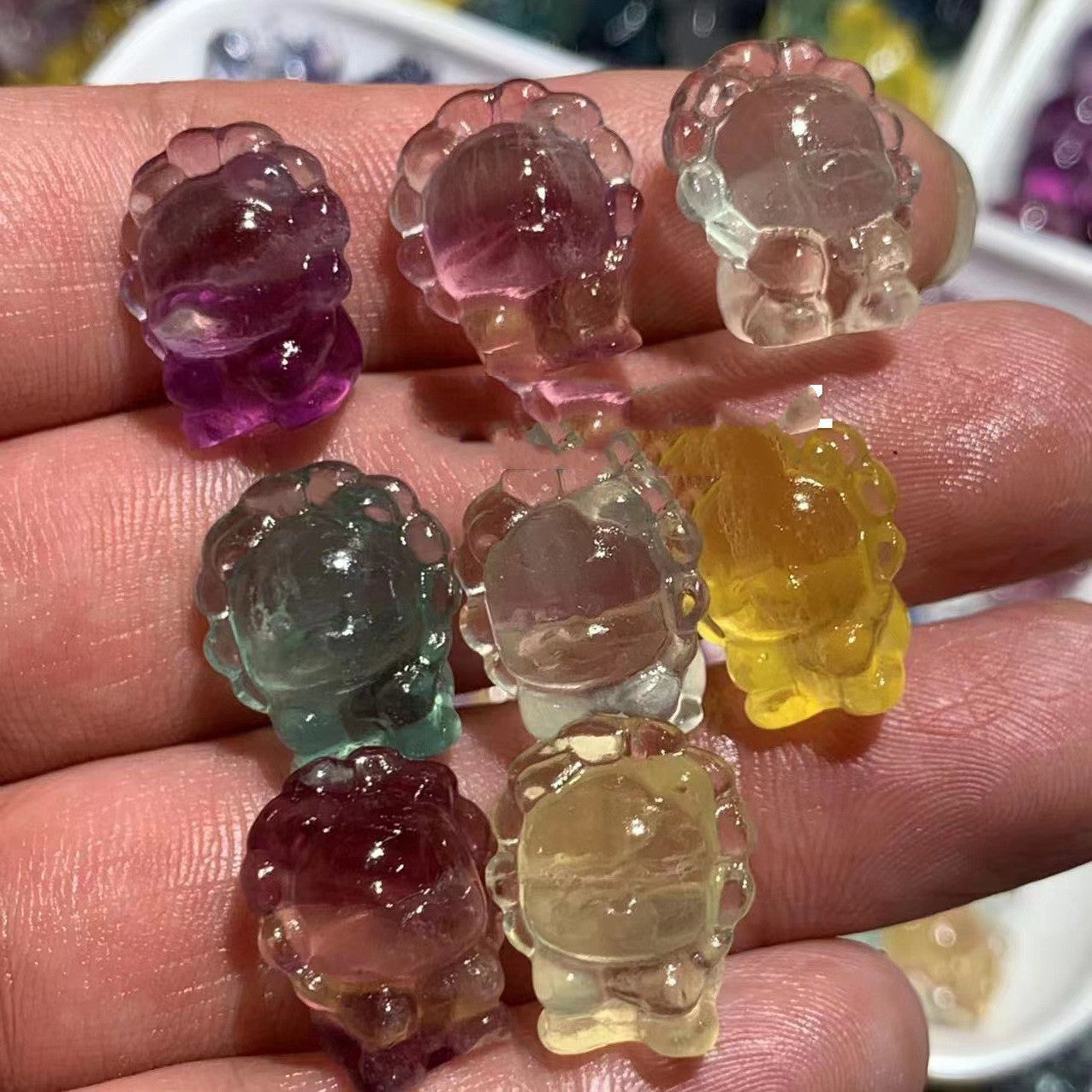 FREE SHIPPINGColorful Fluorite Rabbit Fox Jewelry Accessories