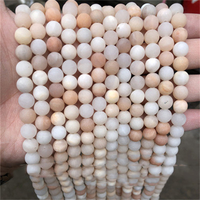 Natural Pink Aventurine Loose Crystal Round Beads