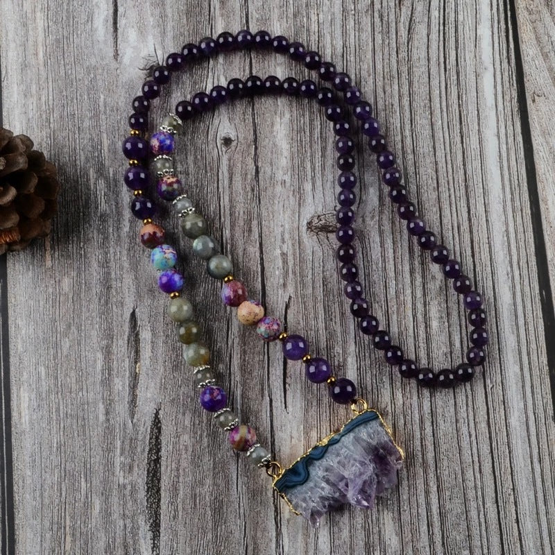 Natural Amethyst Necklace With Various Beads