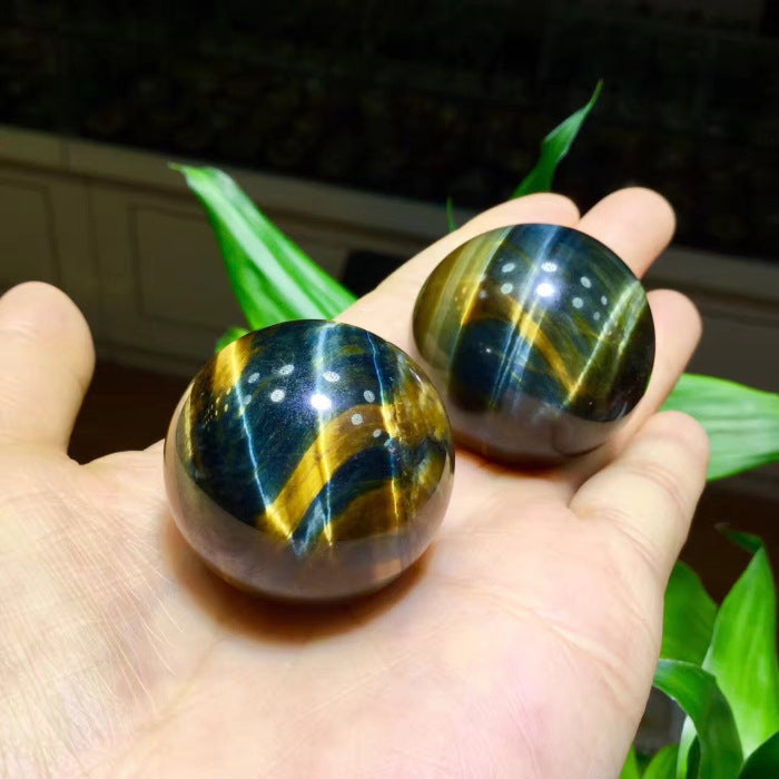 Tiger Eye-Yellow& Blue Crystal Ball Sphere