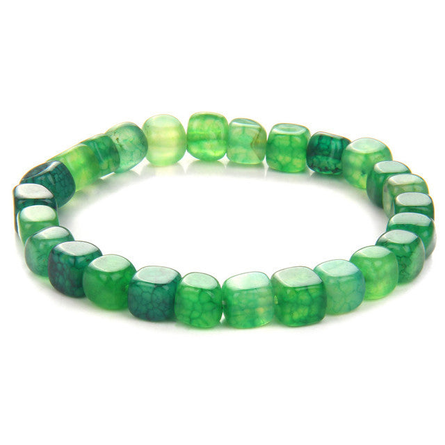 Tourmaline Agates Bracelet Square Stone