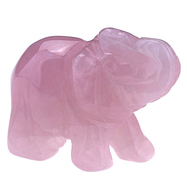 Elephant Carving Stereoscopic 1.5 Inch Crystal Ornament