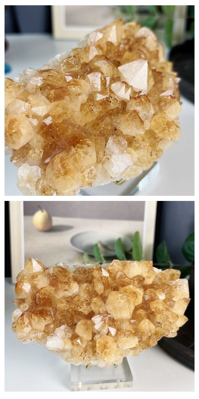 Brazilian Citrine Cluster With Delicate Pedestal