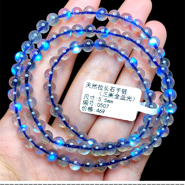 Luxury great quality Moonstone Strong Royal Blue Color Crystal Bracelet