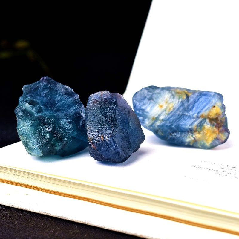 Natural Blue Fluorite Crystal Ornaments