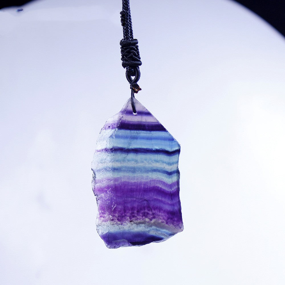 Natural Crystal Rainbow Stripe Fluorite